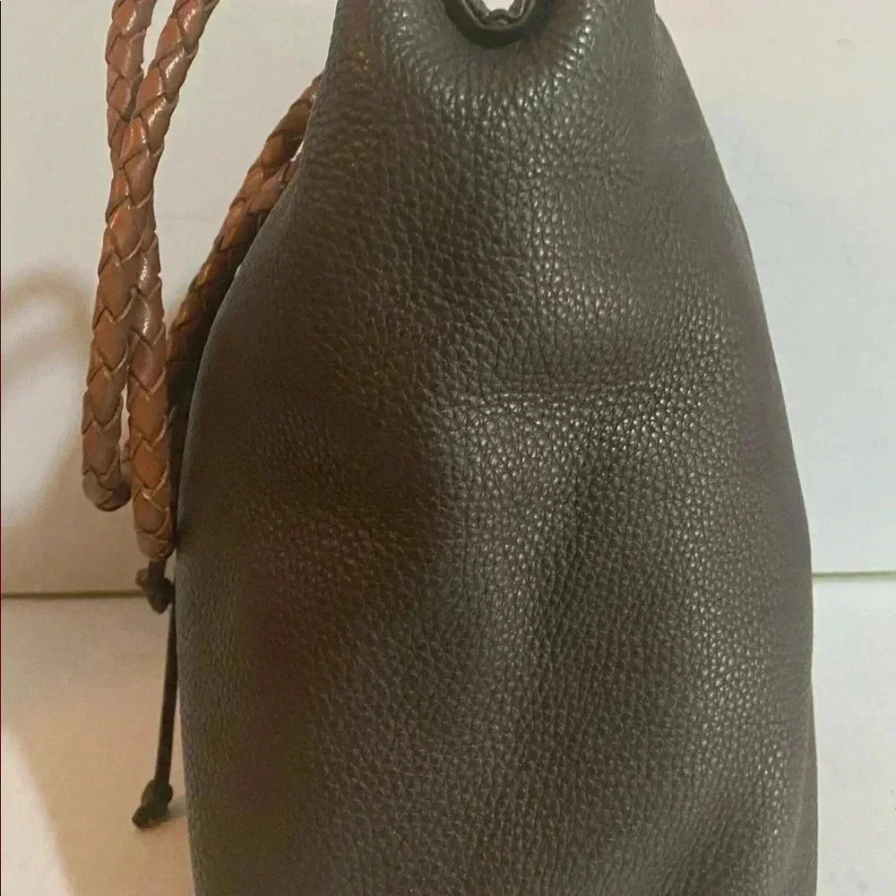 Carlos falchi dark brown leather hobo handbag - Picture 6 of 14
